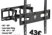 Tv Wall Mount Bracket Tilt Swivel Full Motion 35"-65"