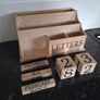Wooden letter rack and perpetual calendar Image 2