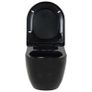 Wall-Hung Toilet with Concealed Cistern Ceramic Black Image 7