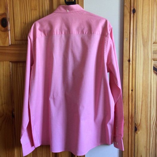 Paul Costelloe Mens Pink Long sleeve cotton shirt size L includes postage