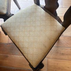 8 antique dining chairs and table