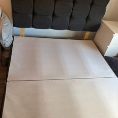 Kingsize Charcoal Storage Bed Base & Matching Headboard Great Condition
