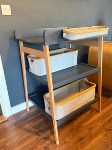 Quax Changing Table (Grey) + 3 Storage Baskets