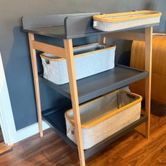 Quax Changing Table (Grey) + 3 Storage Baskets