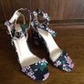 BNWTS Ladies High block heel Black floral sandals size 5 includes post Image 4