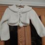 Faux Fur Girls Bolero coat Image 3