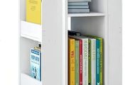 3-Tier Rotary Bookshelf Childrens Bookcases 360 Rotating Storage Display Rack Floor Standing Swivel Bookcase for Bedroom Living Room Study Office White