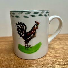 Hand Decorated Spongeware Poultry Design Mug