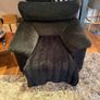 Black reclining lounger armchair Image 6