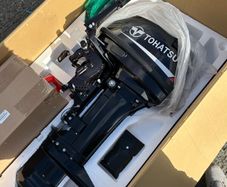 New in Box Tohatsu 18hp 2 Stroke Outboard.