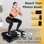 Vibration Plate Exercise Machine, Vibration Fitness Trainer with Bluetooth Speaker, 5 Program Modes, 2 Resistance Bands, Home Exercise Equipment for Fitness Body Toning Image 5