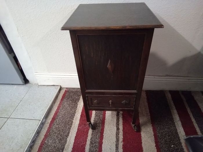 Antique oak sewing cabinet 1920s