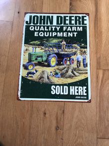 metal sign john Deere