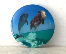 Cow Dolphin Badge