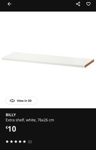 Ikea Billy Bookshelf extra shelves