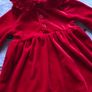 0-3m, With Tags Red Velour Dress with Collar Image 7