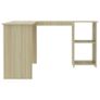 L-Shaped Corner Desk Sonoma Oak 120x140x75 cm Chipboard Image 3