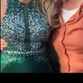 Open Back Green with Diamond with zip up the back Ball Gown/ Debs/ Prom Dress size UK 10 Image 4