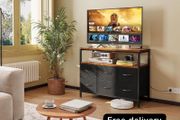 Chest of Drawers Bedroom with 6 Drawers, Fabric Storage Drawers with 2 USB and 2 Sockets