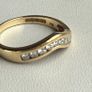 9ct gold real diamond ring size L free post quick sale Image 2