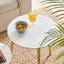 Nesting Side Table, Round End Table, Set of 2, Scandinavian Minimalist Coffee Table with Solid Pine Wood Legs, White and Natural (FREE POSTAGE) Image 4