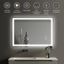 NEW SALE | Bathroom Mirror with LED Lights, 500x700 MM Backlit Illuminated Bathroom Mirror Wall Mounted Multifunction Vanity Mirror with 3 LED Light Color Dimmable and Demister Pad, IP54 Image 3