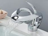 Bathroom Tap  Waterfall Elegant Single-Handle Design |Chrome, Black, or White