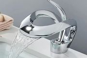 Bathroom Tap  Waterfall Elegant Single-Handle Design |Chrome, Black, or White
