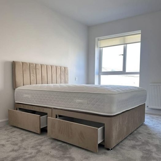 Standard Double Bed Mattress and headboard