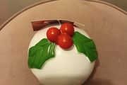 Chrismas pudding squeaky dog toy