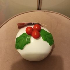 Chrismas pudding squeaky dog toy
