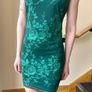 Quiz Emerald Green Sequin Floral Midi Dress | Size 10 Image 8