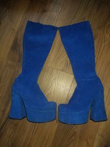 Blue Suede Boots Size 6
