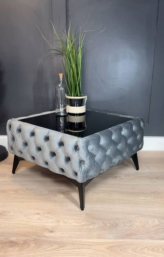 Chester coffe table with glass