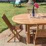 Garden Chair - Natural Teak Foldable FREE DELIVERY Image 2
