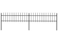 main image for ad Garden Fence with Spear Top Steel 3.4x0.6 m Black