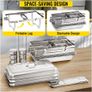 8 Pcs Chafing Dishes Buffet Stove Food Warmer 9L / 8 Quart Stainless Steel Foldable for Self-Service Restaurant Catering Parties Image 4