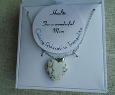 White Howlite heart pendant, Lucy K gemstone jewellery, Howlite necklace,Mother's day gift Gift