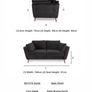 Charcoal two seater sofa Image 10