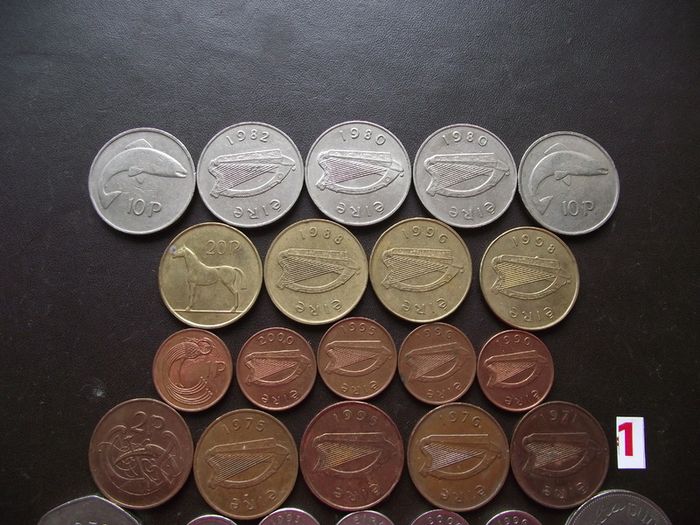 Lot of 41 Irish coins (1971-2000)