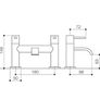 Mayfair Wave Lever Bath Filler tap Image 2