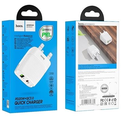 Hoco 20W Fast Charger (White)