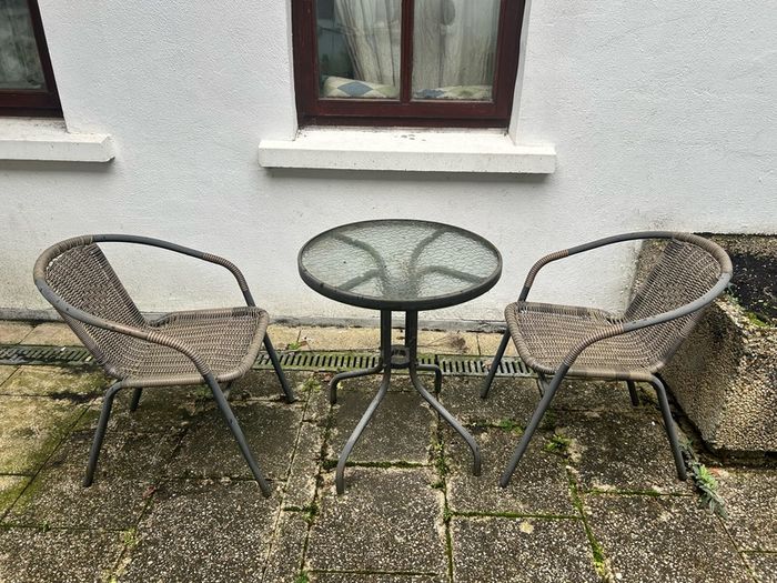Outdoor table and chair