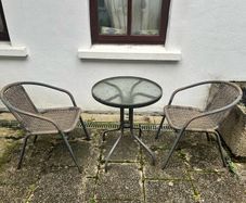 Outdoor table and chair