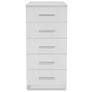 Tall Chest of Drawers Chipboard 41x35x106 cm White Image 4