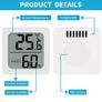 4PCS Room Thermometer, Digital Room Hygrometer Accurate Temperature Humidity Meter Gauge Monitor Indoor Humidity Meter Large LCD Display Celsius for House Greenhouse Baby Office Garden Cellar (White) Image 3