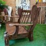Vintage Hardwood Settee Frame Image 3