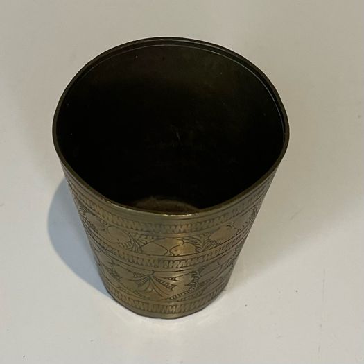 Vintage brass shot cup