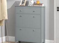 main image for ad Shoe Cabinet Shoe Chest of Drawers grey elegant style