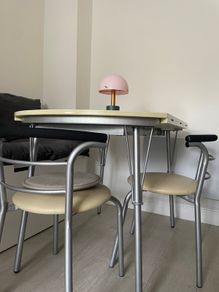 Dining table and two chairs